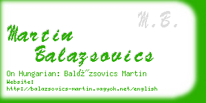 martin balazsovics business card